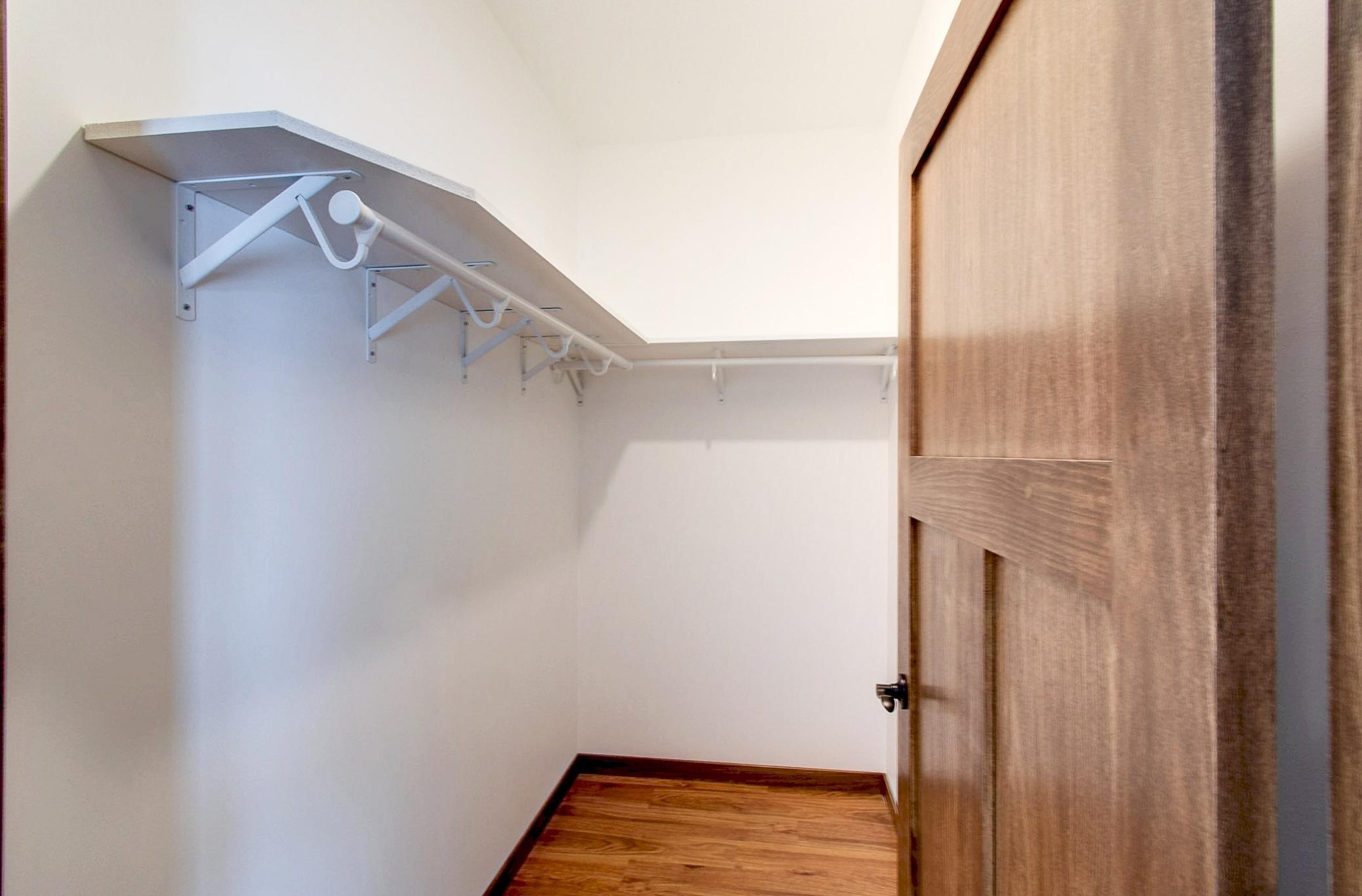Large walk-in closet in master.