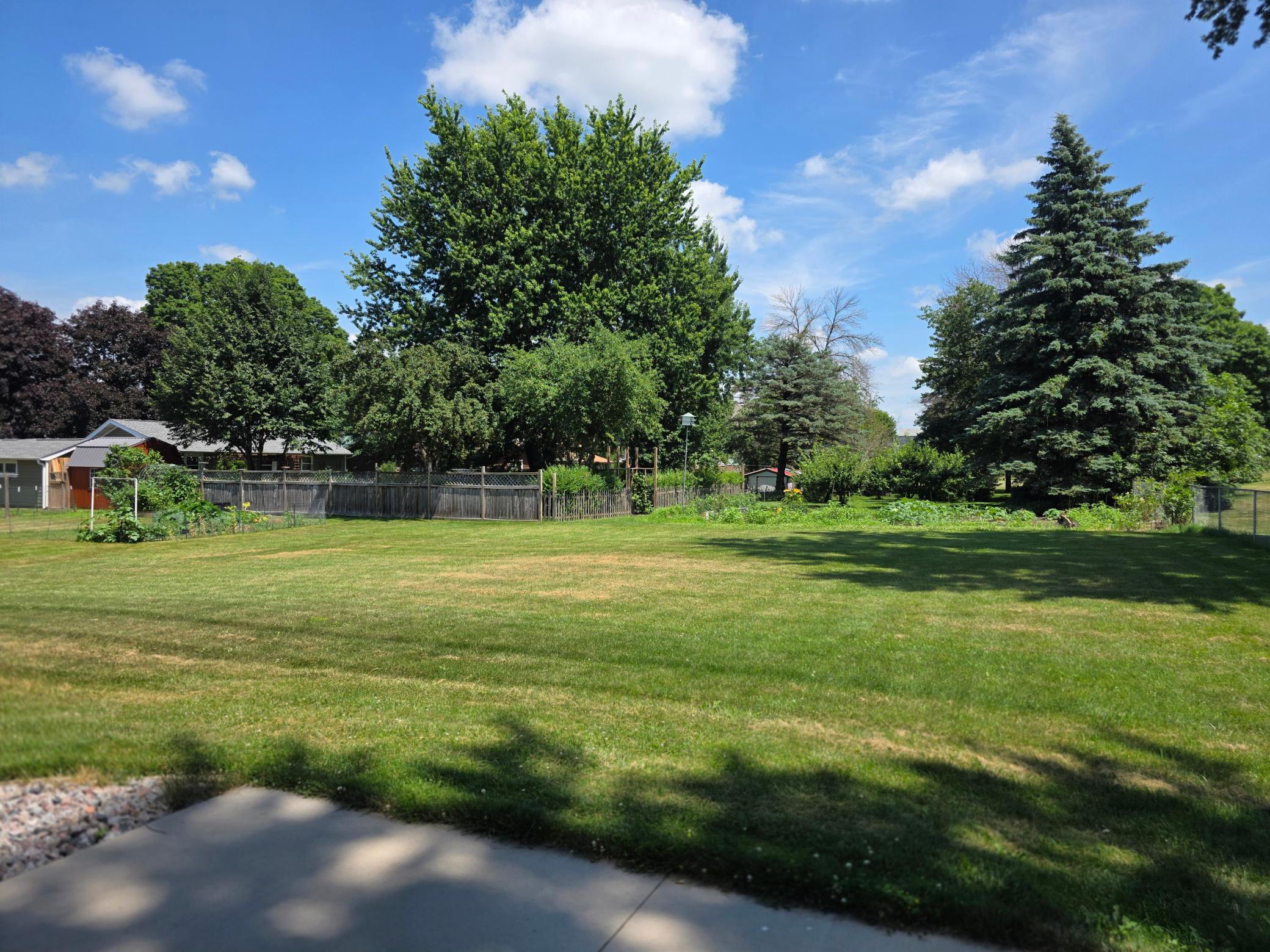 Huge, private back yard to use for whatever you would like - fence in for pets, large garden or recreation!