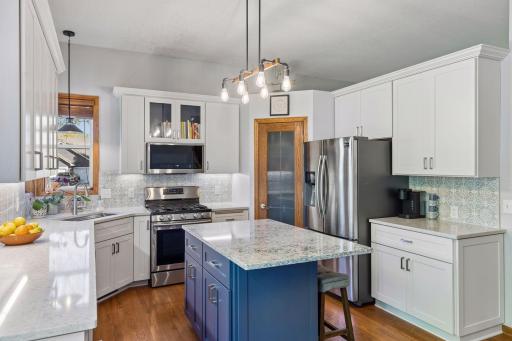 The stainless is extra shiny because the windows are awesome in this kitchen.