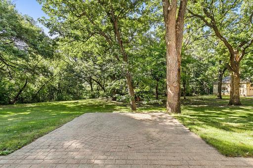 Paver patio for evening fires or morning coffee.