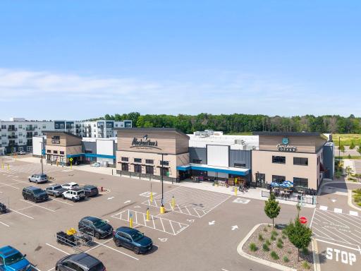 New Mackentun's grocery, Caribou Coffee and liquor store