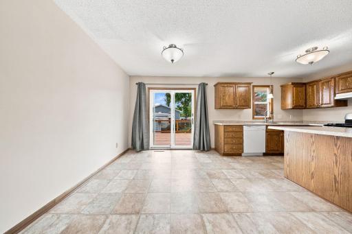 Dining space with easy access to the deckâperfect for indoor and outdoor entertaining