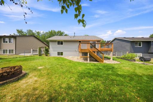 Fully fenced backyard offers plenty of room for pets, play, gardening, or simply enjoying the outdoors.