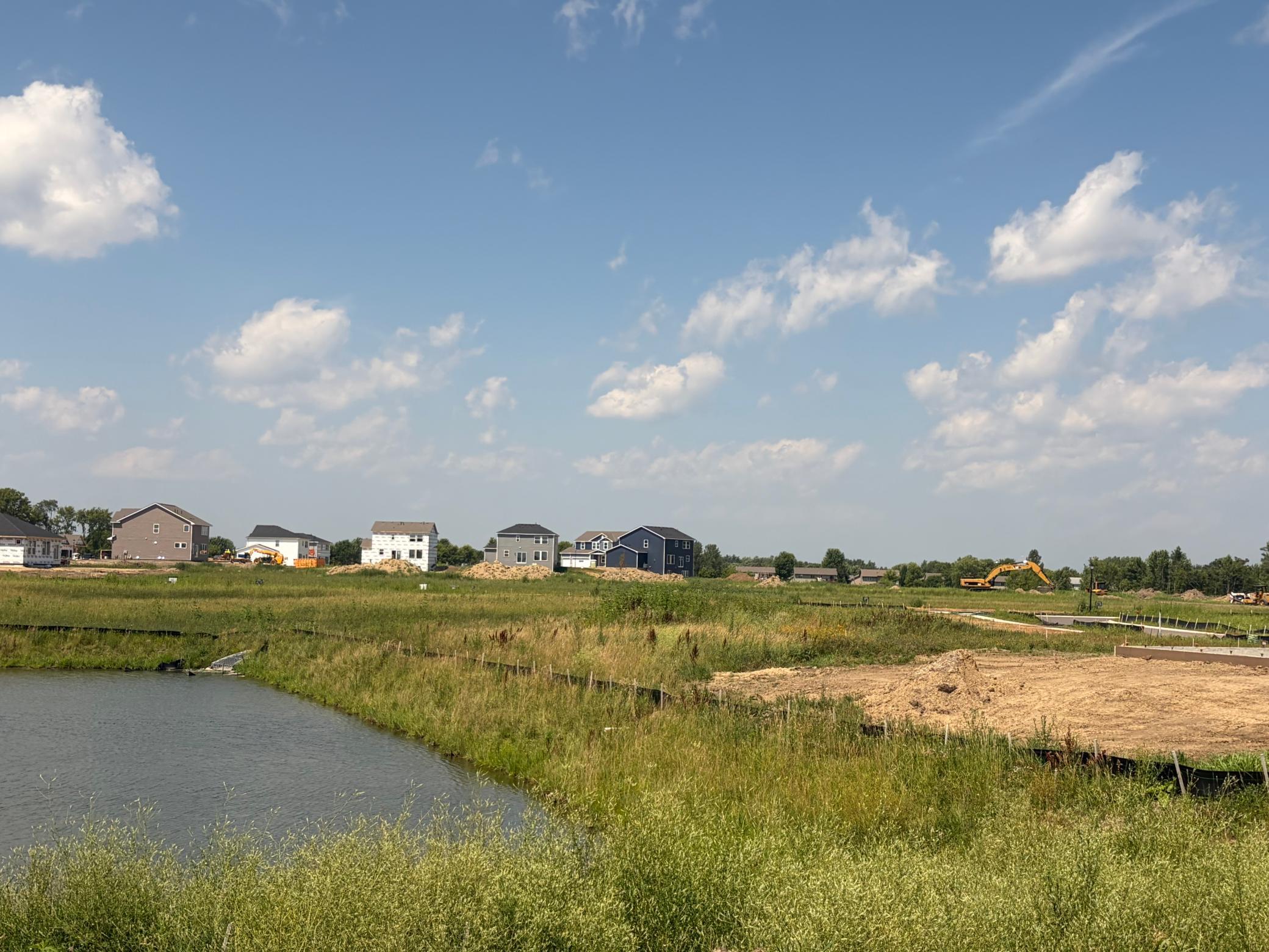 (Photo is of the views from the actual home in progress.)