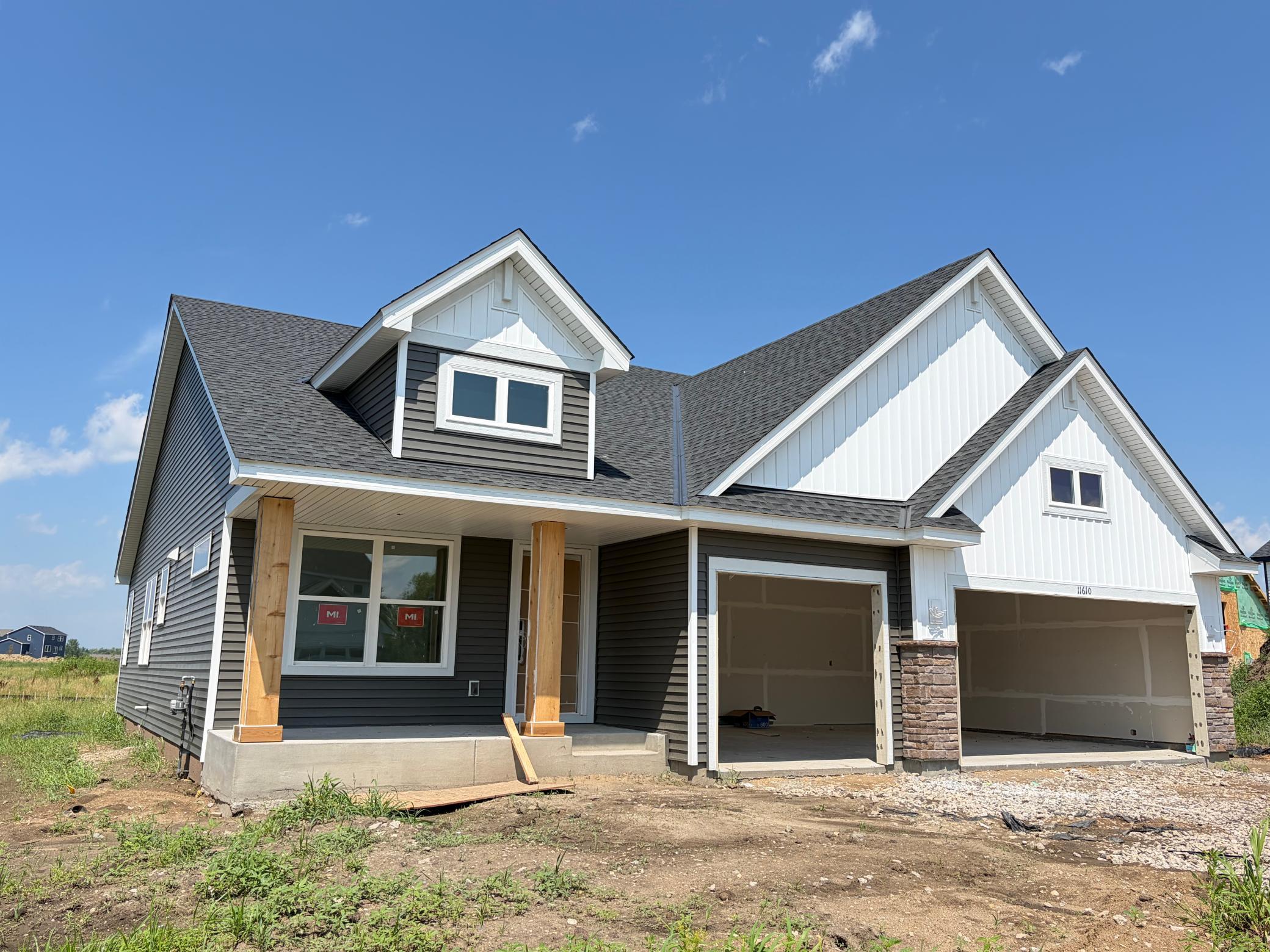 (Photo is of the actual home in progress.)