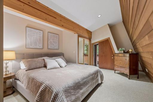 The bedroom has its very own door to a private 2nd-level deck