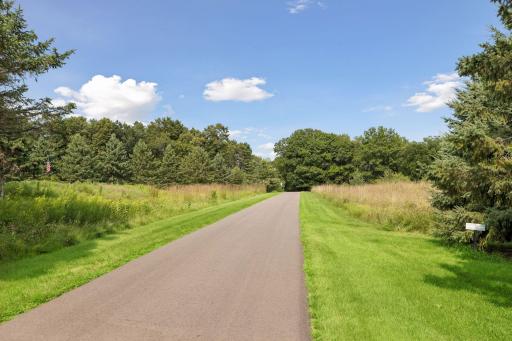 An approximately 725-foot-long newer private driveway to the home