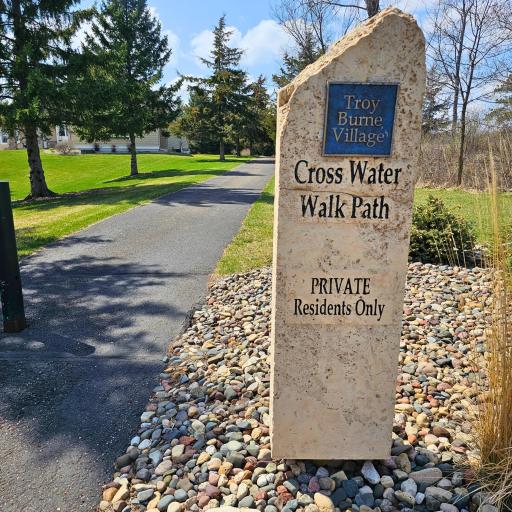 Several miles of paved walking paths with 3 separate overlooks of the beautiful St. Croix River.