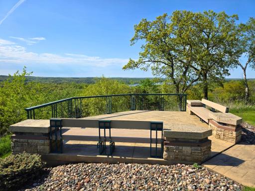 One of three private, overlook seating areas of the St. Croix River Valley. Many residents enjoy a warm evening watching the stars, a full moon or the 4th of July fireworks along the St. Croix River.