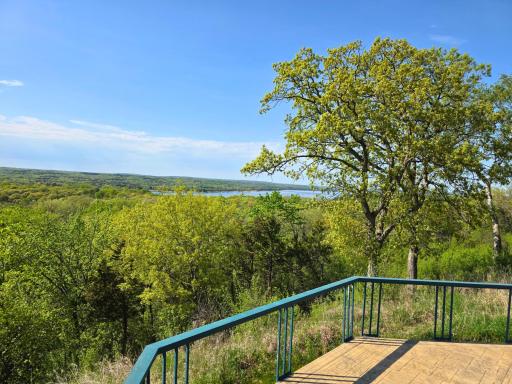 This is a panoramic view of the St. Croix River Valley from the park overlook.