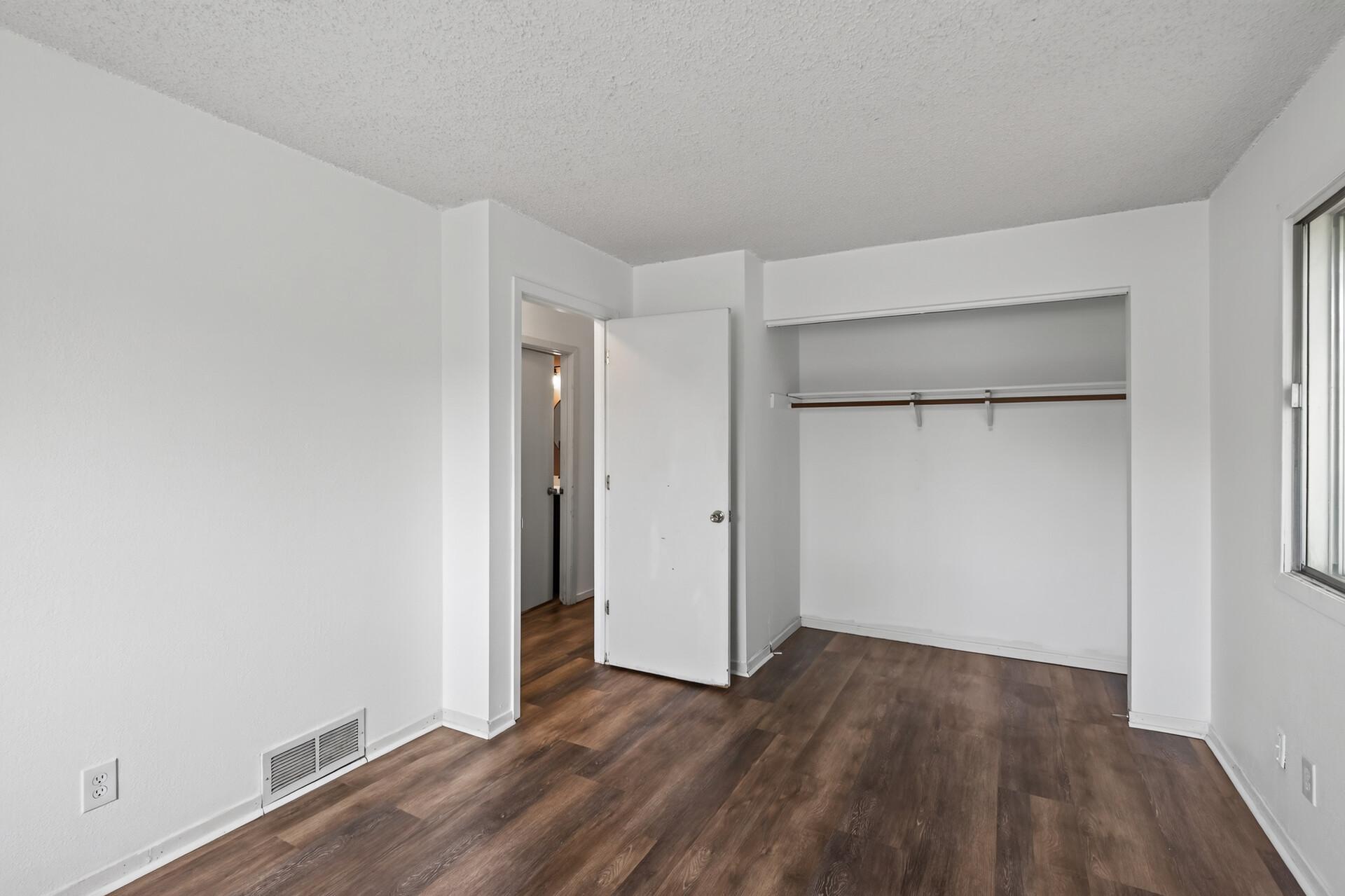 Primary bedroom with plenty of closet space