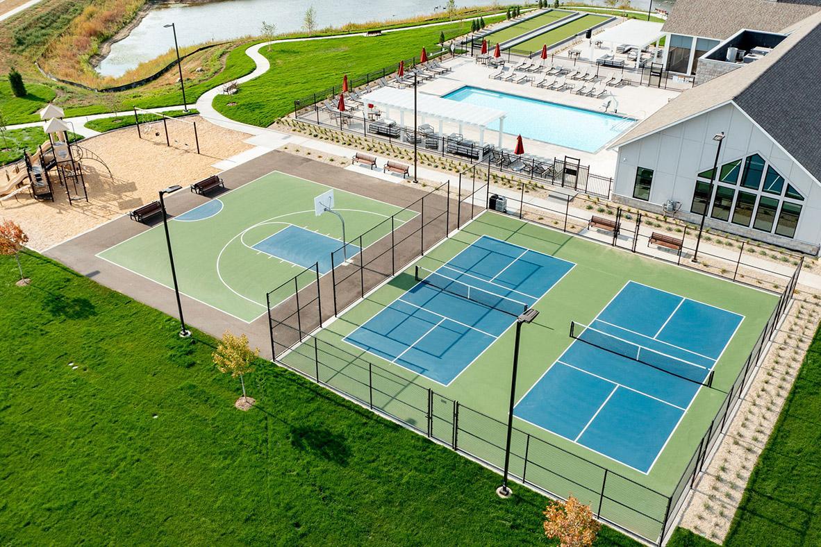 No need to drive anywhere to play pickleball or basketball - it's right in your neighborhood!