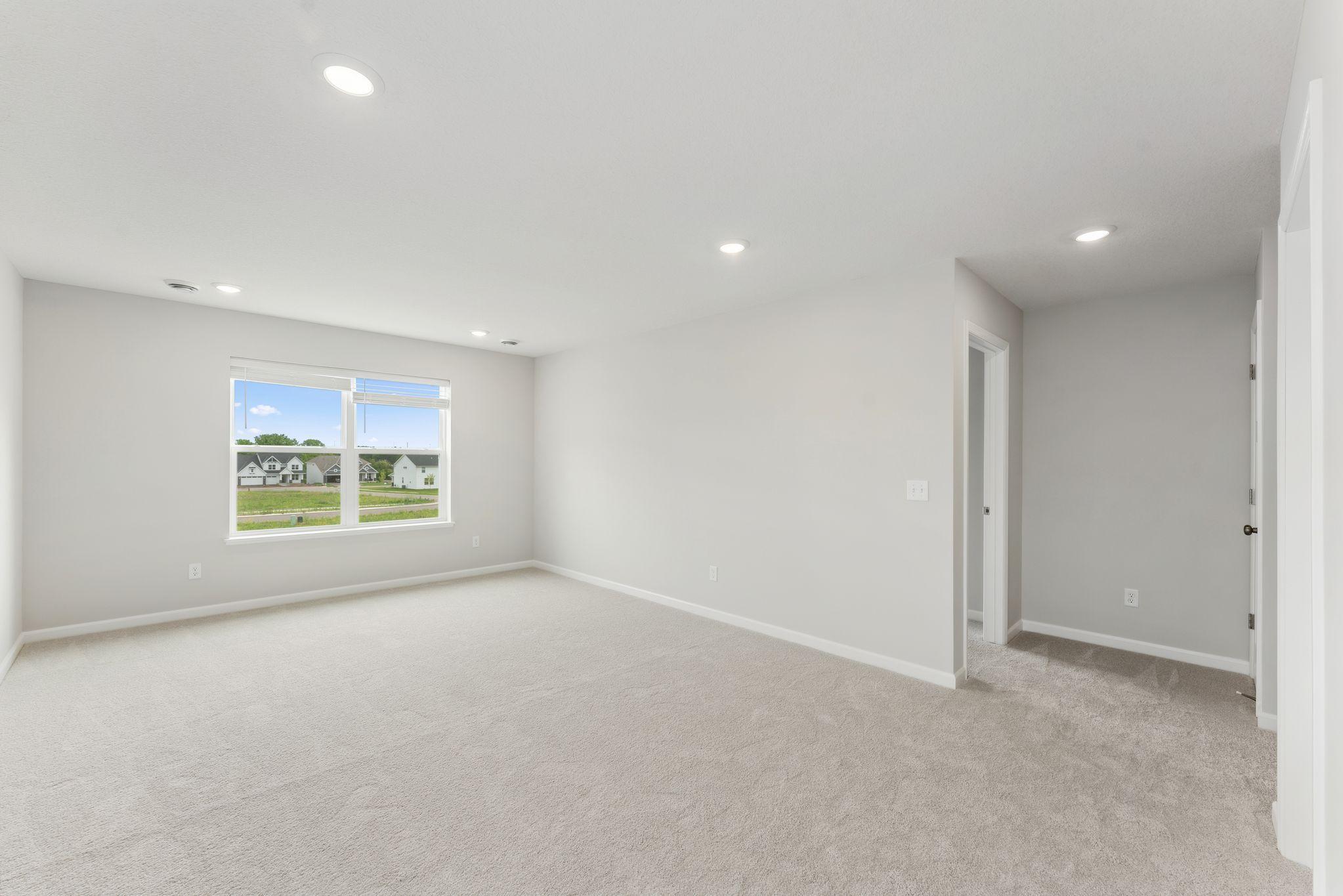 Upstairs you'll find this spacious loft, make it into a game room or another sitting area to relax! (Pics are for representation only, colors and materials may vary in actual home.)