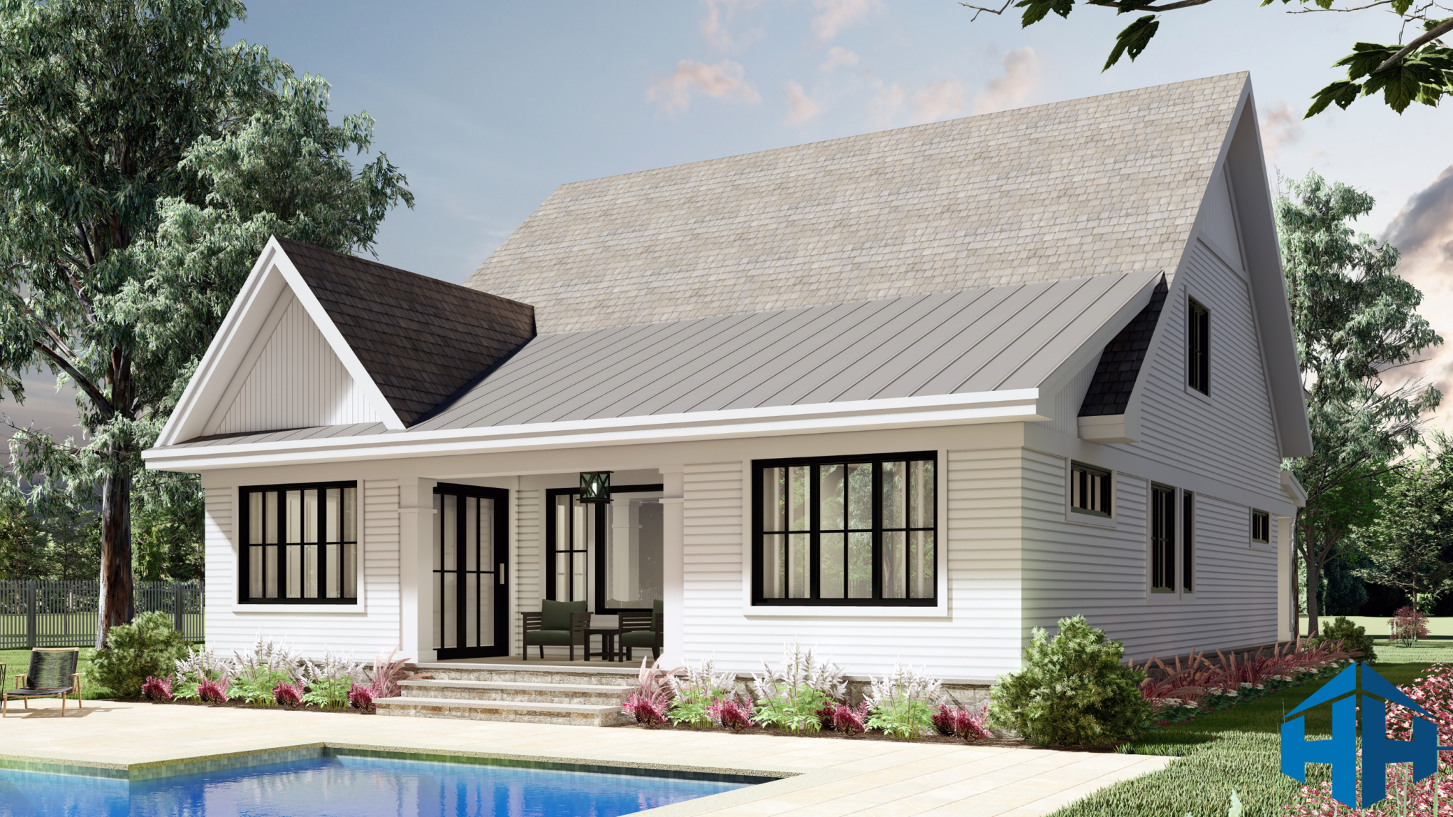 Hoxie Homes SAMPLE design, Belmont rear exterior