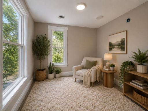 Bedroom, virtually staged