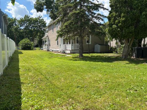 Large fenced backyard