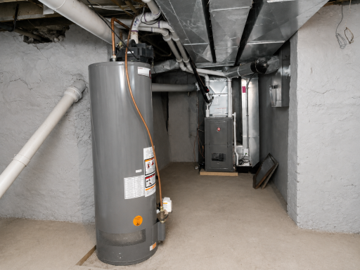 utilities in basement, newer heater and furnace, new central AC
