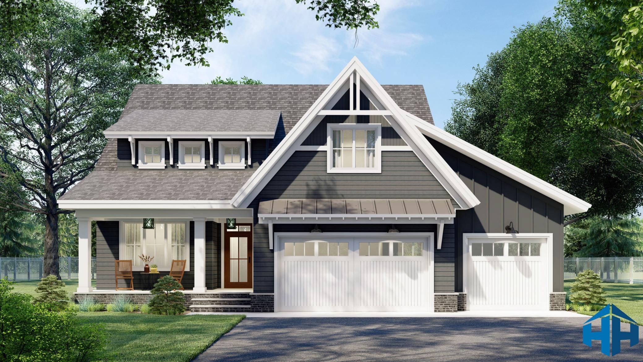 Hoxie Homes SAMPLE design, Emerald front elevation