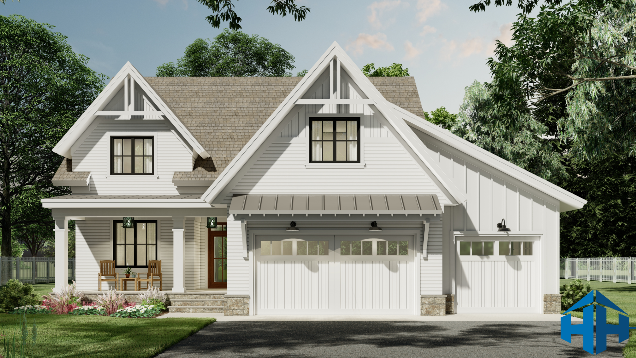 Hoxie Homes SAMPLE design, Belmont front elevation