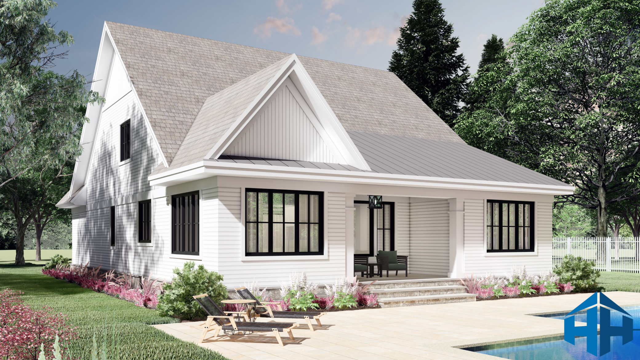 Hoxie Homes SAMPLE design, Belmont rear exterior