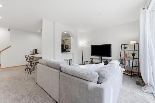 Great day-to-day living and entertaining space. Peek into the kitchen!