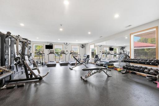No need for a gym membership....you have a gym steps from your front door.