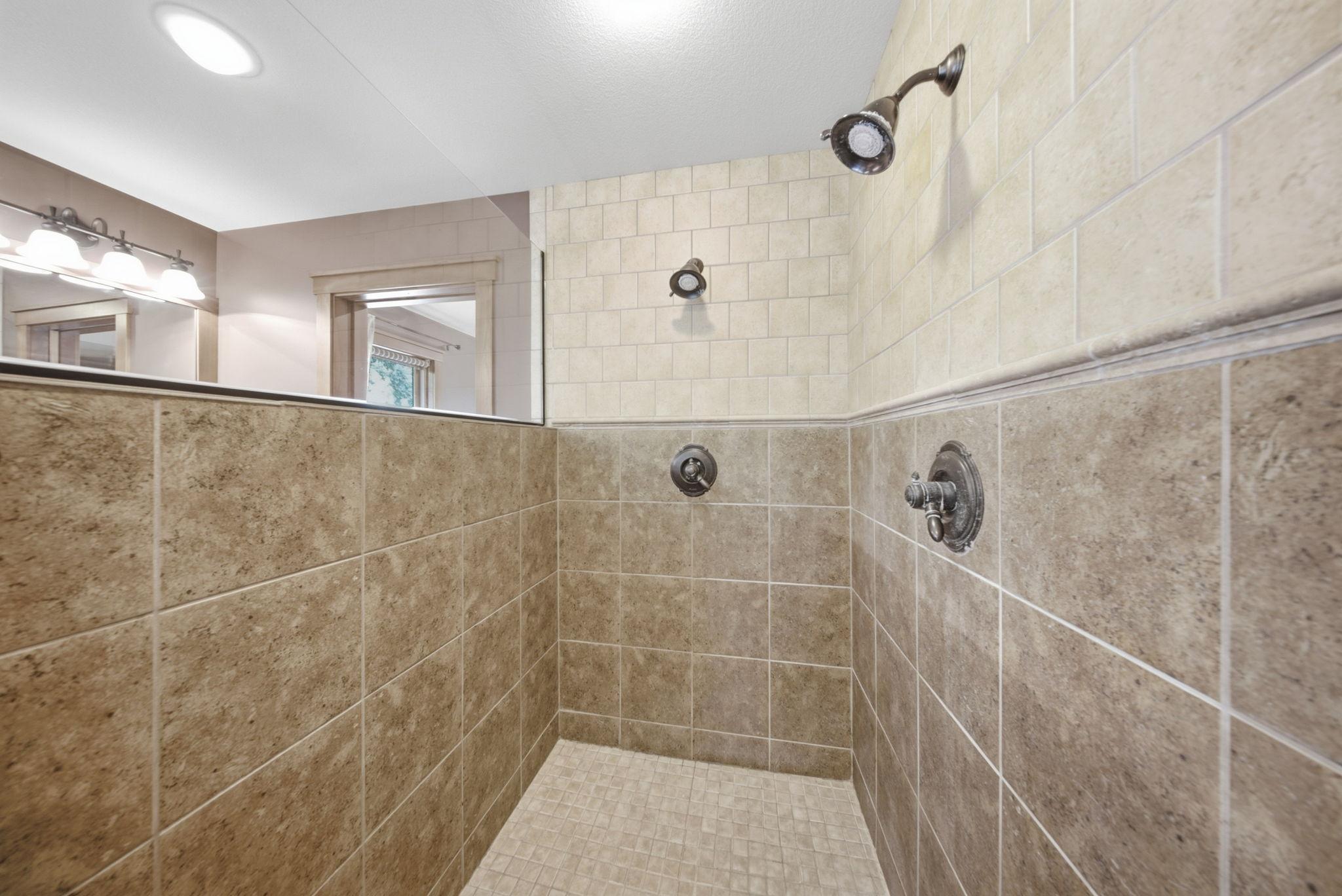 Primary bathroom walk in shower