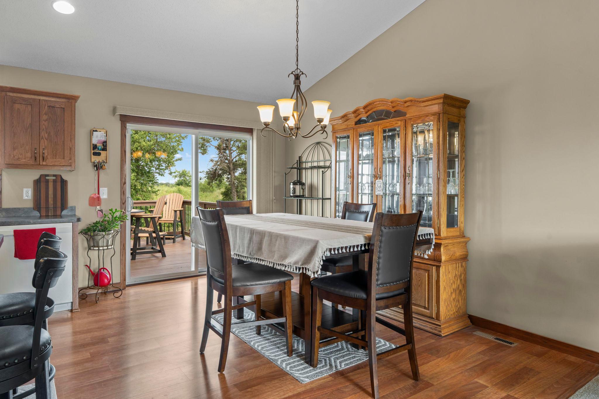 Dining area off the kitchen