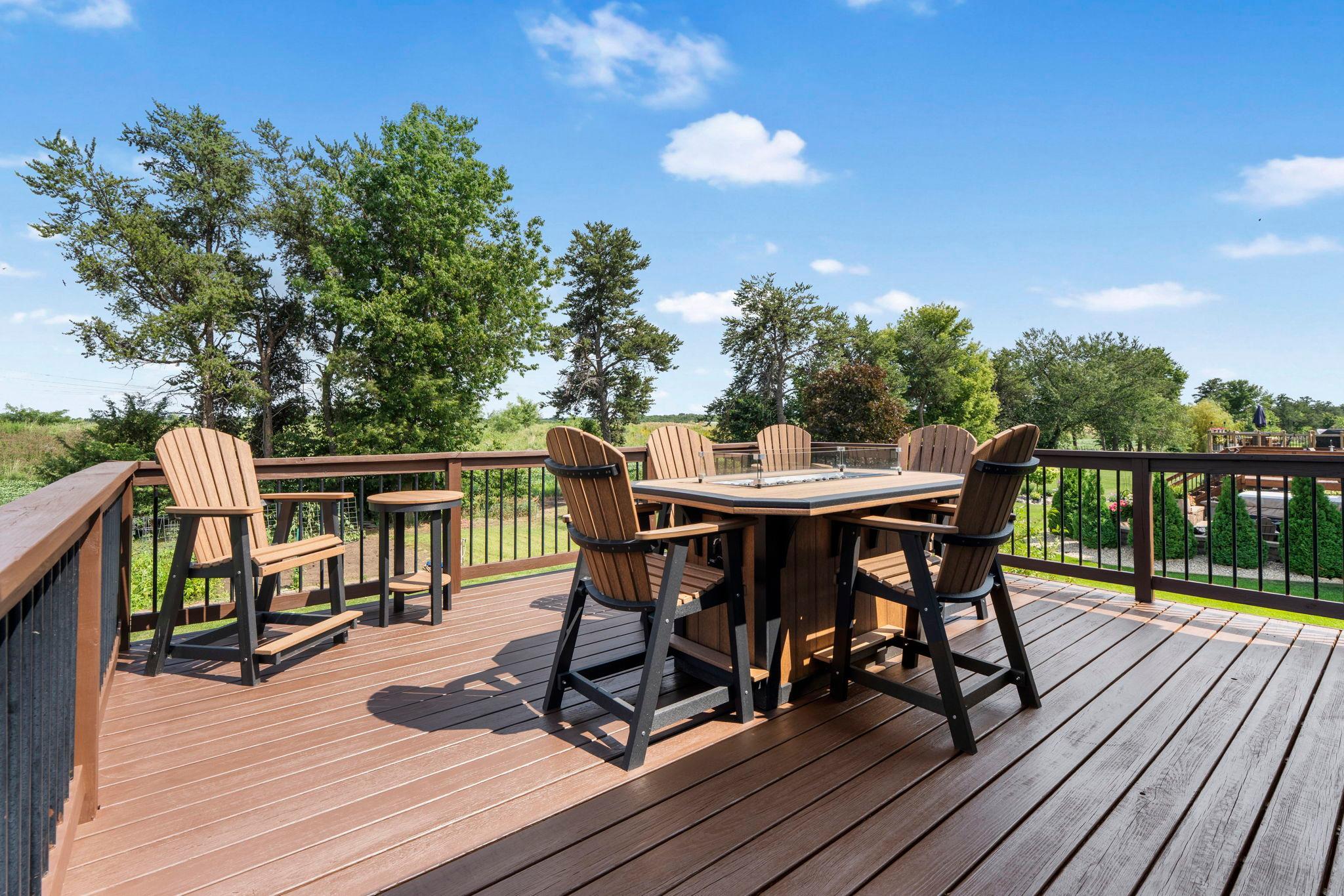 Oversized deck, plenty of room for grilling and relaxing