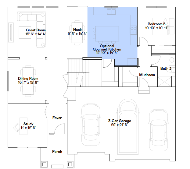Itasca main level floorplan.