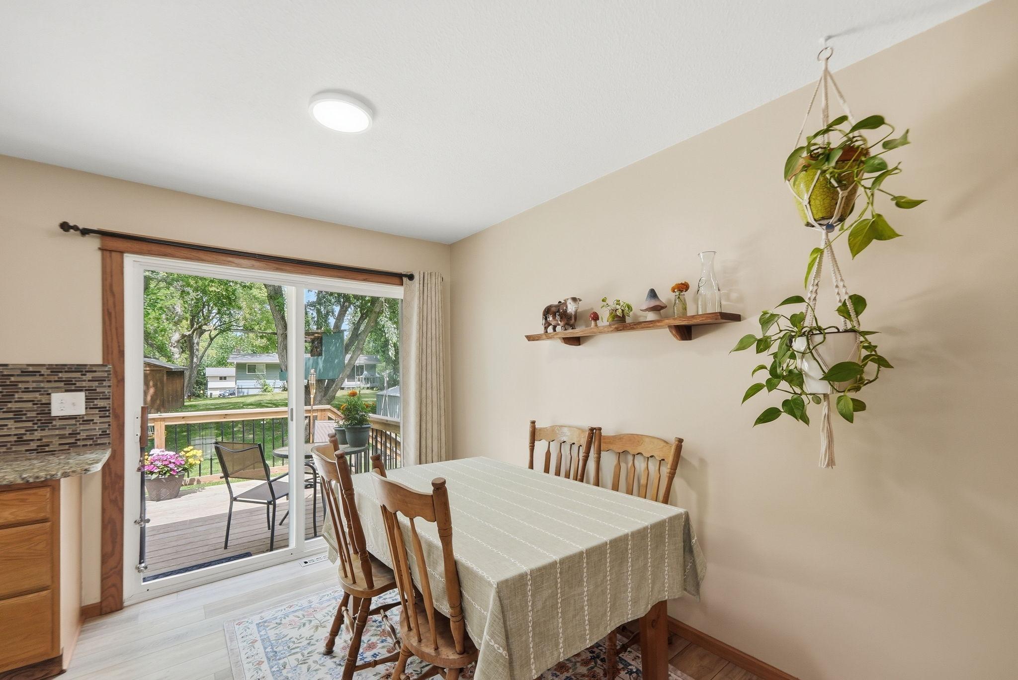 Dining Room with Slider to Deck