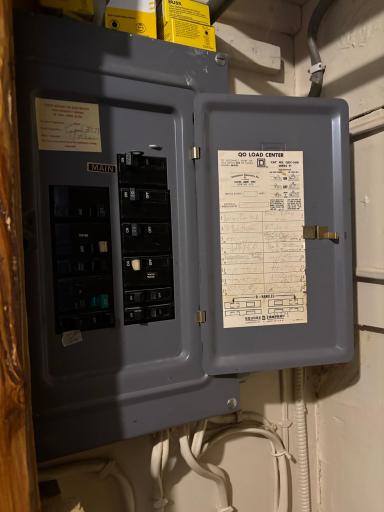 Breaker box located in the closet on main level