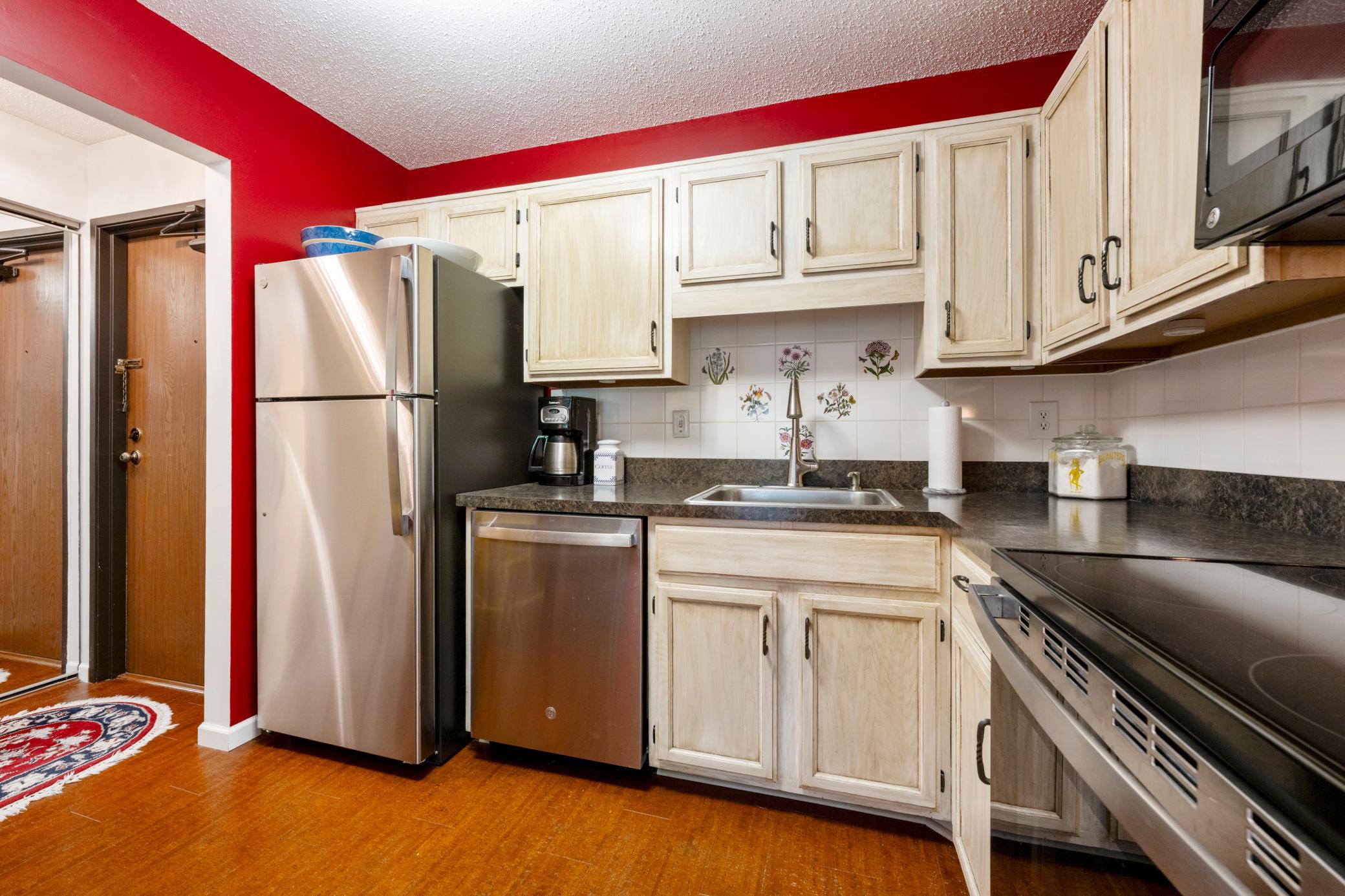 Beautifully updated kitchen with all new stainless refrigerator, range and dishwasher (2026). Microwave is newer as well.