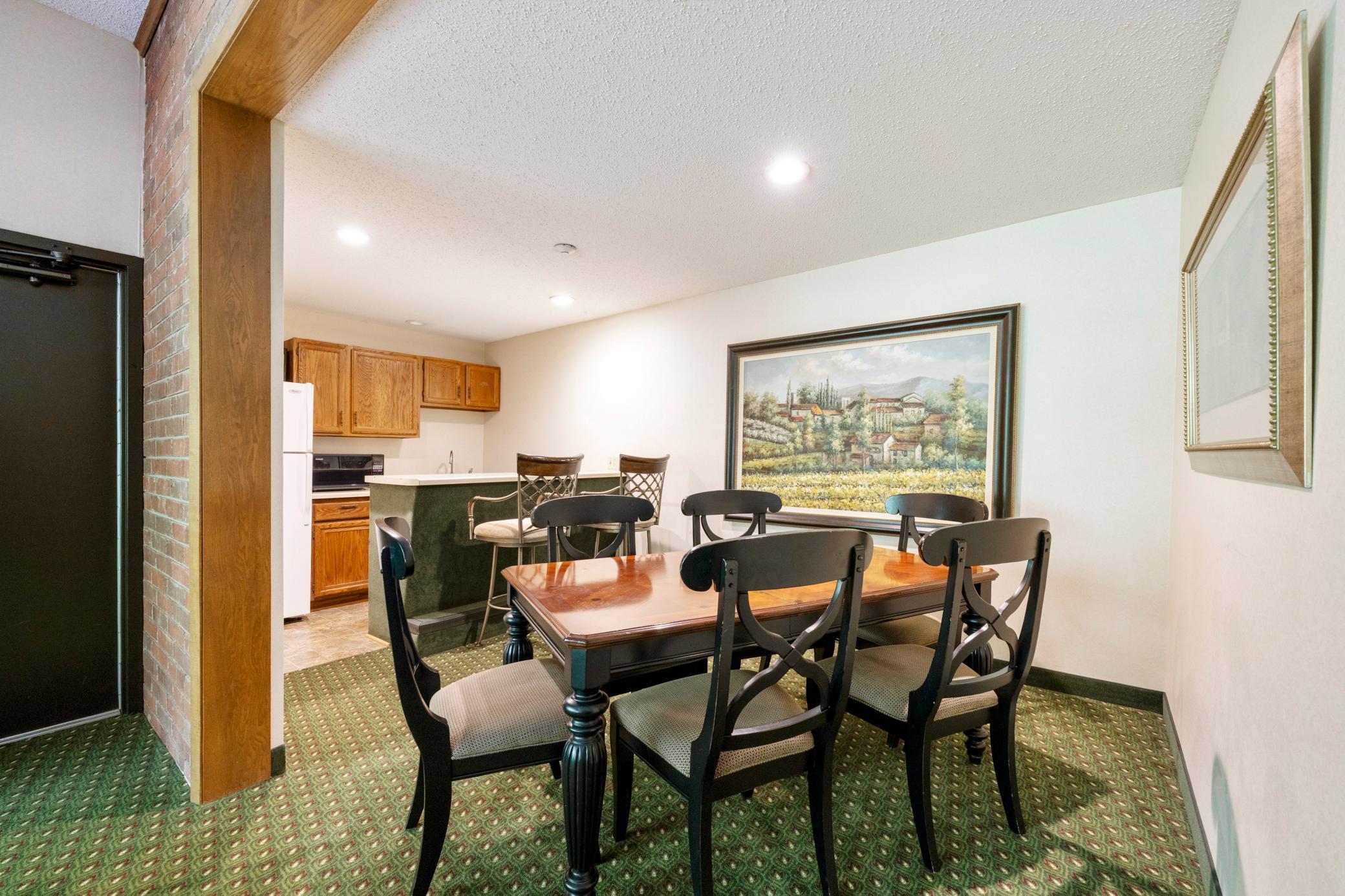 The full kitchen and spacious dining area are an especially useful feature of the party room.