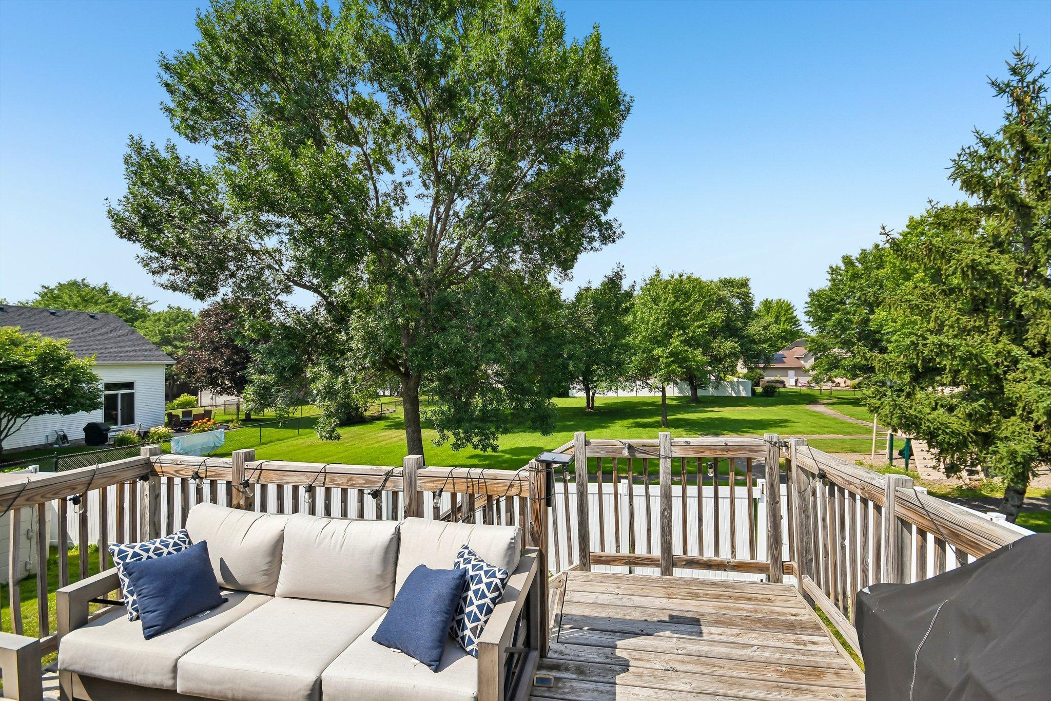 Spacious deck