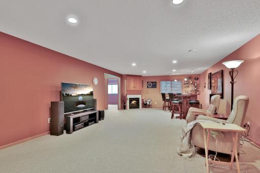 Family room from opposite end. 40 x 16 is a nice sized room.