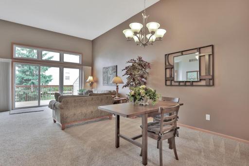 Formal dining area and living room combination. 12 foot ceilings.