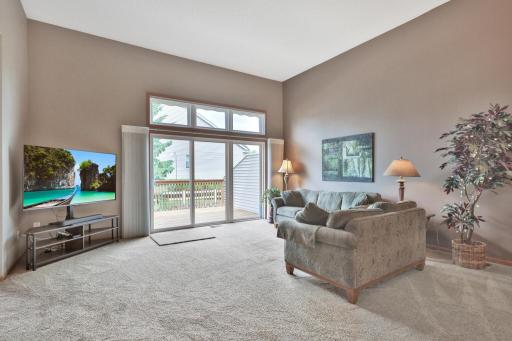 Tall ceilings make the living open and airy.