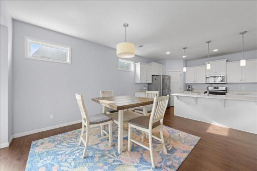 Large informal dining area incorporated into the greater open concept living space