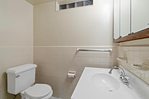 3/4 bathroom conveniently located near the family room, perfect for entertaining and guests.