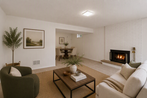 Virtual staged lower level to show potential.