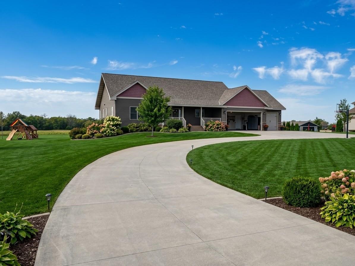 Beautiful setting on 1.49 acre flat lot!