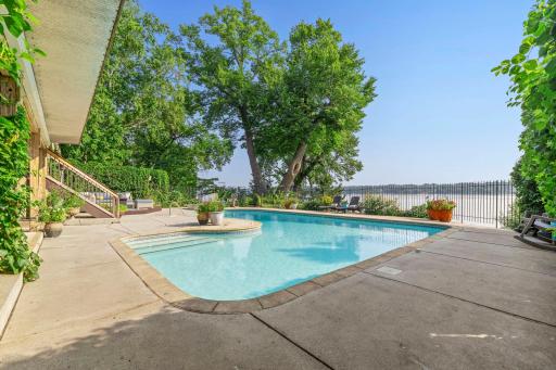 Relaxing pool area overlooks the lake.jpg