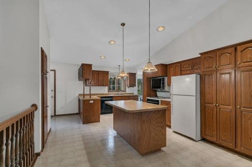 Massive Kitchen with Plenty of Cabinets and Slide Outs
