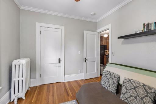 Bedroom 2 - This unit has two well-sized bedrooms, both with painted woodwork & smooth ceilings.