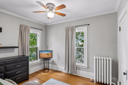 Bedroom 2 - This unit has two well-sized bedrooms, both with painted woodwork & smooth ceilings.