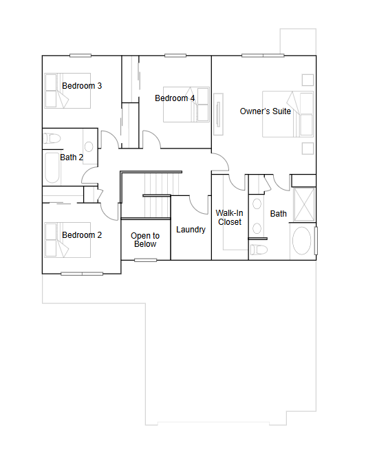 Springfield upper level floorplan