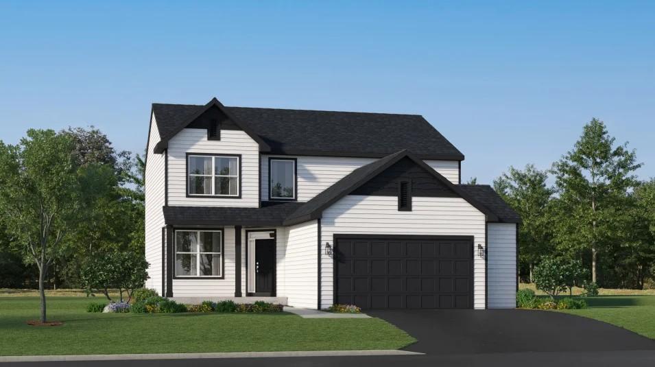(Exterior rendering, actual home's finishes will vary.)
