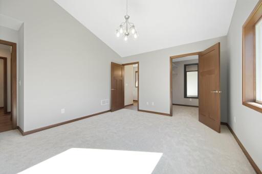 Master Bedroom With Vaulted Ceiling