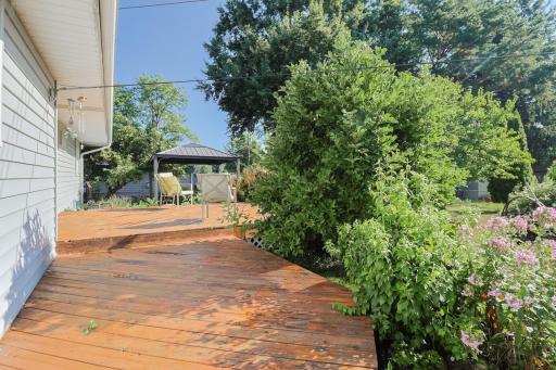 Freshly stained deck 2026.